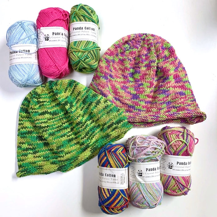 Quick & Easy Baby Hat (Panda Cotton version) Knitting Kit | Crystal Palace Panda Cotton & Knitting Pattern