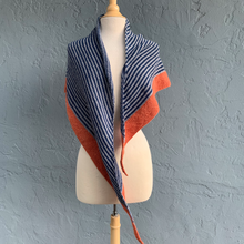 Load image into Gallery viewer, Off-Center Striped Shawlette Knitting Kit | Queensland United & Knitting Pattern (#293)