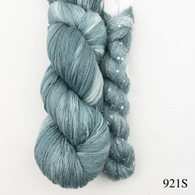 Load image into Gallery viewer, Artyarns 400 Yard Shawl Knitting Kit | Artyarns Merino Cloud, Beaded Mohair and Sequins & Knitting Pattern