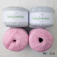 Load image into Gallery viewer, Bamboo Kerchief Knitting Kit | Sirdar Snuggly Baby Bamboo & Knitting Pattern (#346)