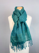 Load image into Gallery viewer, Mohair Silk Woven Scarf Kit | Hue Loco Mohair Lace & Weaving Pattern (#393)