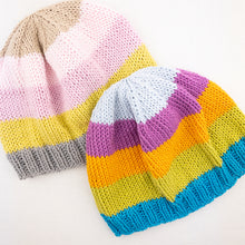 Load image into Gallery viewer, Happy Cotton Hat Knitting Kit | Sirdar Happy Cotton & Knitting Pattern (#359)