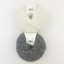 Load image into Gallery viewer, Speckled Ombré Hat (Katia version) Knitting Kit | Katia Alpaca Silver & Knitting Pattern (#344)