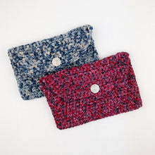 Load image into Gallery viewer, Crocheted Clutch Crochet Kit | Louisa Harding Sari Ribbon & Crochet Pattern (#336)