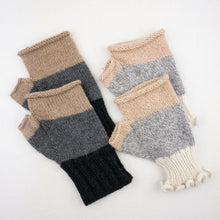 Load image into Gallery viewer, Lux Adorna Three-Color Fingerless Mittens Knitting Kit | Lux Adorna Sport Cashmere &amp; Knitting Pattern (#279)
