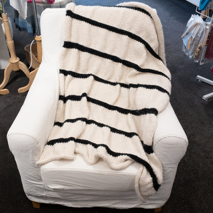 Rouched Throw Knitting Kit | Henry's Attic Peruvian Tweed, Malabrigo Worsted & Knitting Pattern (#222)