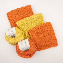 Load image into Gallery viewer, Wave Washcloth Knitting Kit | Solo Lino & Knitting Patterns (#212 A, B, & C)