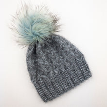 Load image into Gallery viewer, Allover Cabled Hat (Peeeps Version) Knitting Kit | Jade Sapphire Peeeps & Knitting Pattern (#299)