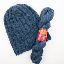 Load image into Gallery viewer, Cashmere Broken Rib Beanie Knitting Kit | Jade Sapphire Zageo Cashmere & Knitting Pattern (#392)