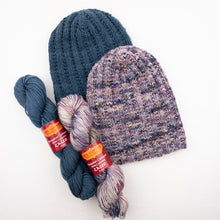 Load image into Gallery viewer, Cashmere Broken Rib Beanie Knitting Kit | Jade Sapphire Zageo Cashmere & Knitting Pattern (#392)