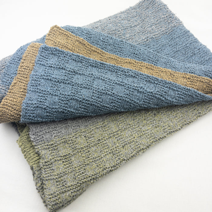Gradient Throw Knitting Kit | Fine Donegal Tweed, Kathmandu Fingering & Knitting Pattern (#337)
