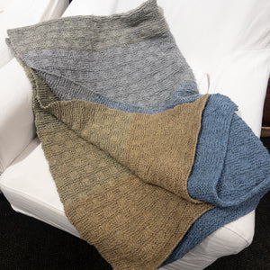 Gradient Throw Knitting Kit | Fine Donegal Tweed & Kathmandu Lace & Knitting Pattern (#337)