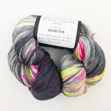 Load image into Gallery viewer, Cadenza Cross-Over Baby Sweater (Rockstar version) Knitting Kit | MollyGirl Rock Star DK