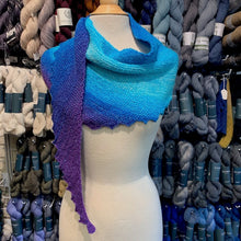 Load image into Gallery viewer, Hitchhiker (Freia version) Knitting Kit | Freia Handpaints Superwash Merino Silk Sport (#411)
