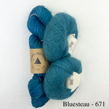 Load image into Gallery viewer, Hitchhiker Knitting Kit | Madelinetosh Pashmina & Rowan Kidsilk Haze (#412)