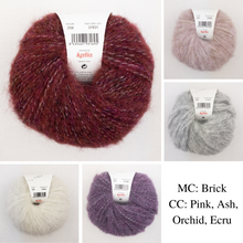 Load image into Gallery viewer, The Marka Cardi Knitting Kit | Katia Alpaca Silver & Knitting Pattern (#374)