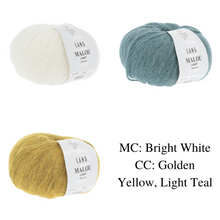 Load image into Gallery viewer, Crochet Colorblock Blanket Kit | Lang Yarns Malou Light & Crochet Pattern (253-01)