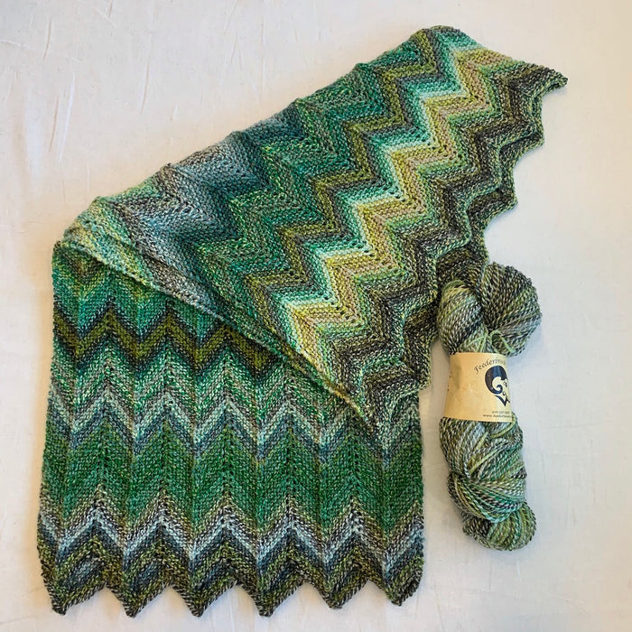 Knit Chevron Baby Blanket (Entropy version) Knitting Kit | Entropy Superwash Merino DK & Knitting Pattern (#323)