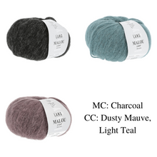 Load image into Gallery viewer, Crochet Colorblock Blanket Kit | Lang Yarns Malou Light & Crochet Pattern (253-01)