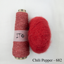 Load image into Gallery viewer, Oritatami Vest Knitting Kit | ITO Kinu, Rowan Kidsilk Haze & Knitting Pattern (#312)