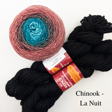 Load image into Gallery viewer, Slip Stitch Scarf Knitting Kit | Jade Sapphire 6-Ply Mongolian Cashmere, Freia Superwash Merino Silk Sport & Knitting Pattern (#089)