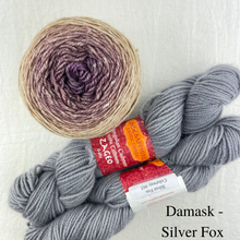 Load image into Gallery viewer, Slip Stitch Scarf Knitting Kit | Jade Sapphire 6-Ply Mongolian Cashmere, Freia Superwash Merino Silk Sport & Knitting Pattern (#089)