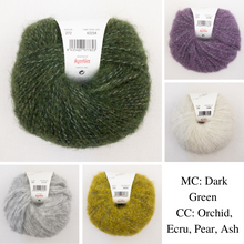 Load image into Gallery viewer, The Marka Cardi Knitting Kit | Katia Alpaca Silver & Knitting Pattern (#374)