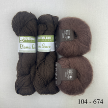 Load image into Gallery viewer, Chevron Cloud Wrap Knitting Kit | Queensland Llama Lace & Rowan Kidsilk Haze
