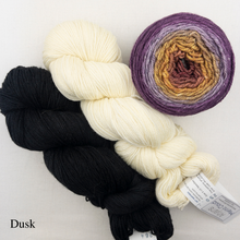 Load image into Gallery viewer, Ombre Woven Scarf Kit | Artyarns Merino Cloud, Freia Superwash Merino Silk Sport & Weaving Pattern (#399)