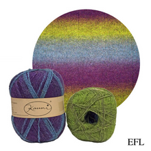 Load image into Gallery viewer, Kauni Effektgarn Garter Stitch Scarf Knitting Kit | Kauni Effektgarn & Knitting Pattern (#245)