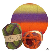 Load image into Gallery viewer, Kauni Effektgarn Garter Stitch Scarf Knitting Kit | Kauni Effektgarn & Knitting Pattern (#245)