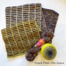 Load image into Gallery viewer, Slip Stitch Scarf Knitting Kit | Jade Sapphire 6-Ply Mongolian Cashmere, Freia Superwash Merino Silk Sport & Knitting Pattern (#089)