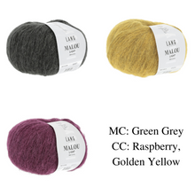 Load image into Gallery viewer, Crochet Colorblock Blanket Kit | Lang Yarns Malou Light & Crochet Pattern (253-01)