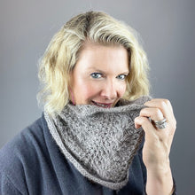 Load image into Gallery viewer, Cabled Feather & Fan Cowl Knitting Kit | Cascade Pure Alpaca & Knitting Pattern (#192D)