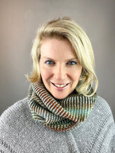 Load image into Gallery viewer, Linen Stitch Cowl (Cardiff &amp; Zauberball version) Knitting Kit | Cardiff Small Cashmere, Zauberball Crazy &amp; Knitting Pattern (#228)
