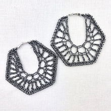 Load image into Gallery viewer, Hexagonal Earrings Crochet Kit | New Smoking & Crochet Pattern (#389)