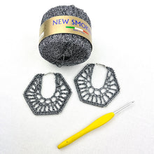 Load image into Gallery viewer, Hexagonal Earrings Crochet Kit | New Smoking & Crochet Pattern (#389)
