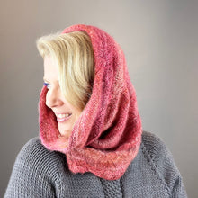 Load image into Gallery viewer, Tanglewood Diagonal Feather &amp; Fan Cowl Knitting Kit | Tanglewood Cashmere &amp; Knitting Pattern (#182-2)
