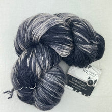 Load image into Gallery viewer, Vertical Feather & Fan Cowl Knitting Kit | Hand Maiden Camelspin & Knitting Pattern (#192F)