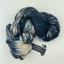 Load image into Gallery viewer, Diagonal Feather & Fan Cowl Knitting Kit | Hand Maiden Camelspin & Knitting Pattern (#192E)