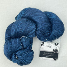 Load image into Gallery viewer, Diagonal Feather & Fan Cowl Knitting Kit | Hand Maiden Camelspin & Knitting Pattern (#192E)