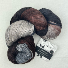 Load image into Gallery viewer, Vertical Feather & Fan Cowl Knitting Kit | Hand Maiden Camelspin & Knitting Pattern (#192F)