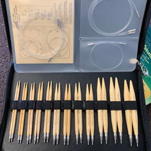 Load image into Gallery viewer, Clover Takumi Bamboo Interchangeable Circular Knitting Needle Set
