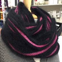 Load image into Gallery viewer, Angora Horizontal Ribbed Cowl (small version) Knitting Kit | Galler Belangor, Artyarns Merino Cloud, & Knitting Pattern (#316)