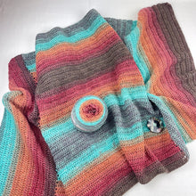 Load image into Gallery viewer, Krista Wrap Crochet Kit | Freia Superwash Merino Silk Sport & Crochet Pattern (#390)