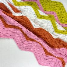 Load image into Gallery viewer, Crochet Chevron Baby Blanket Kit | Juniper Moon Bud Cotton & Crochet Pattern (#259B)