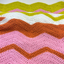 Load image into Gallery viewer, Crochet Chevron Baby Blanket Kit | Juniper Moon Bud Cotton & Crochet Pattern (#259B)