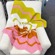 Load image into Gallery viewer, Crochet Chevron Baby Blanket Kit | Juniper Moon Bud Cotton & Crochet Pattern (#259B)