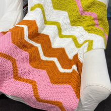 Load image into Gallery viewer, Crochet Chevron Baby Blanket Kit | Juniper Moon Bud Cotton & Crochet Pattern (#259B)