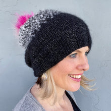 Load image into Gallery viewer, Speckled Ombré Hat (Katia version) Knitting Kit | Katia Alpaca Silver & Knitting Pattern (#344)